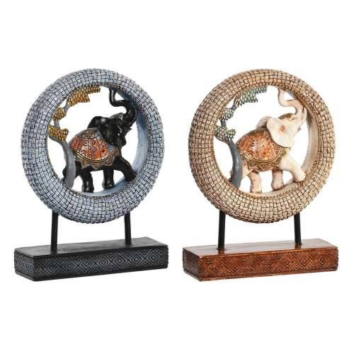 Ukrasna figura DKD Home Decor 19,5 x 6,3 x 25,5 cm Slon Bež Plava Kolonijalni (2 kom.) Cijena