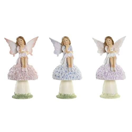 Ukrasna figura DKD Home Decor Plava Roza Lila Vila 9,5 x 8 x 17 cm (3 Dijelovi) Cijena