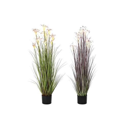 Ukrasna Biljka DKD Home Decor Metal Oranžna Zelena Bordo PVC 35 x 35 x 114 cm (2 kom.) Cijena