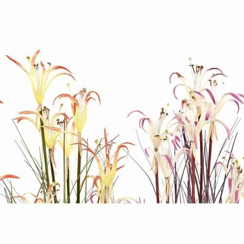 Ukrasna Biljka DKD Home Decor Metal Oranžna Zelena Bordo PVC 35 x 35 x 114 cm (2 kom.) Cijena