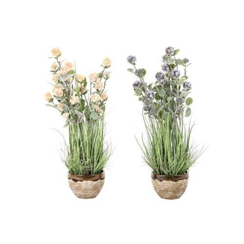 Ukrasna Biljka DKD Home Decor 30 x 30 x 78 cm Roza Metal Lila Zelena PVC (2 kom.) Cijena