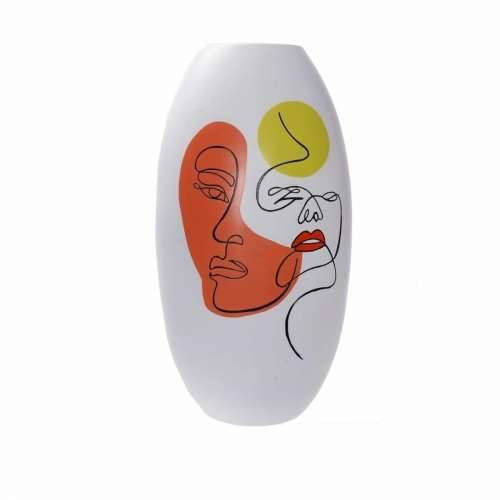 Vrč DKD Home Decor Lice Bijela Smola Pisana (20,5 x 20,5 x 38 cm) Cijena