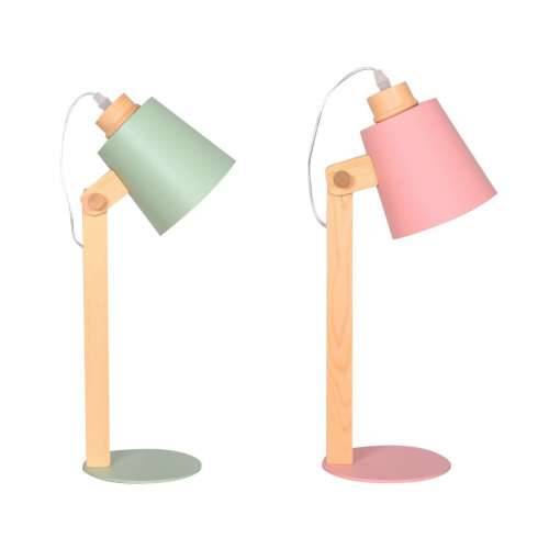 Stolna svjetiljka DKD Home Decor Zelena Roza Prirodno Drvo Metal 50 W 220 V 18 x 20 x 45 cm 15 x 20 x 50 cm (2 kom.) Cijena