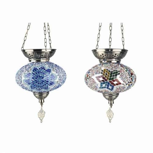 Stropna svjetiljka DKD Home Decor 25 x 25 x 49 cm Kristal Metal Pisana 25 x 25 x 40 cm 50 W (2 kom.) Cijena