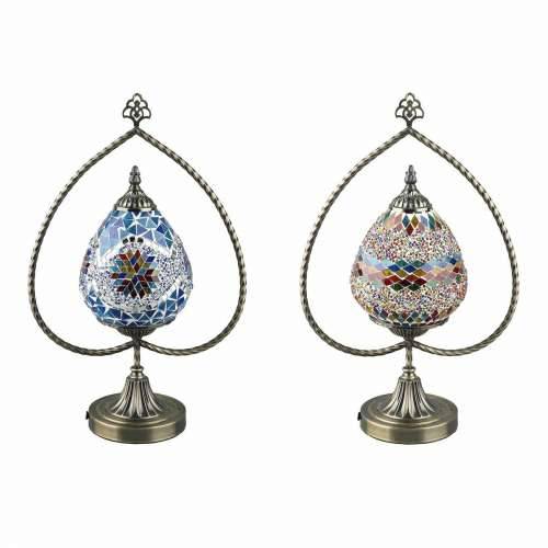 Stolna svjetiljka DKD Home Decor 32.5 x 16 x 47.5 cm 32,5 x 16 x 47,5 cm Kristal Metal Pisana 220 V 50 W (2 kom.) Cijena