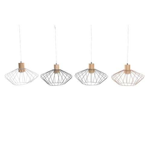 Stropna svjetiljka DKD Home Decor 34 x 34 x 21 cm Srebrna Crna Siva Roza Metal Bijela 50 W 60 W Borovina Cijena