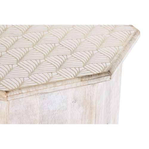 Pomoćni stolić DKD Home Decor 49 x 49 x 53,5 cm Smeđa Bijela Drvo Manga Cijena