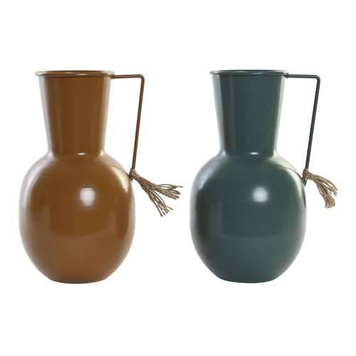 Vrč DKD Home Decor 14.5 x 13 x 24 cm Metal Oranžna Zelena Horčica (2 kom.) Cijena