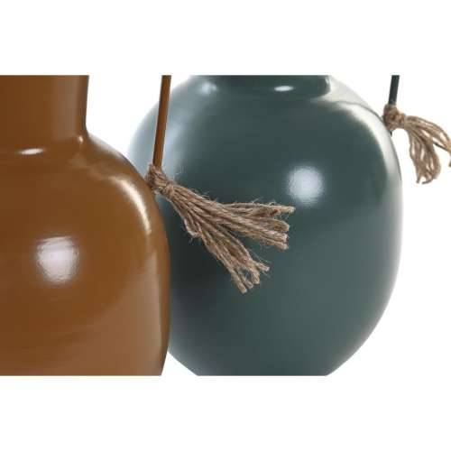 Vrč DKD Home Decor 14.5 x 13 x 24 cm Metal Oranžna Zelena Horčica (2 kom.) Cijena