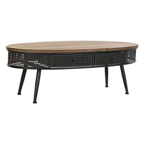 Stolić za dnevni boravak DKD Home Decor Smeđa Crna Metal Jela 120 x 58 x 42 cm Cijena