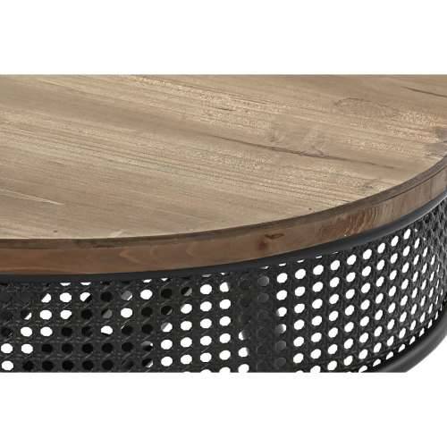Stolić za dnevni boravak DKD Home Decor Smeđa Crna Metal Jela 120 x 58 x 42 cm Cijena