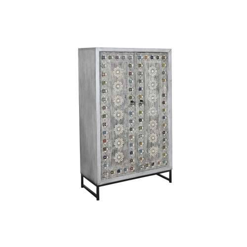 Ormarić DKD Home Decor Siva Bijela Drvo Manga (90 x 38 x 150 cm) Cijena