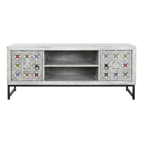 Namještaj za TV kabinet DKD Home Decor Bijela Bež Siva Pisana Keramika Drvo Manga 130 x 40 x 56 cm Cijena