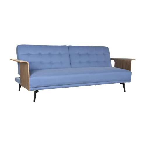 Kauč za izvlačenje DKD Home Decor Crna Plava Metal Smeđa Poliester Drvo eukaliptusa (203 x 87 x 81 cm) Cijena