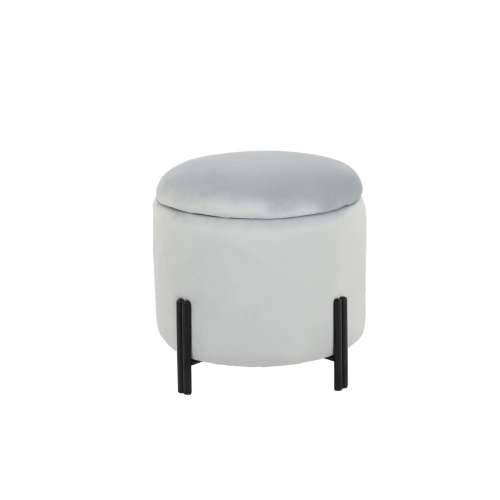 Naslonjač za Noge DKD Home Decor Siva Metal Poliester (42 x 42 x 42 cm) Cijena