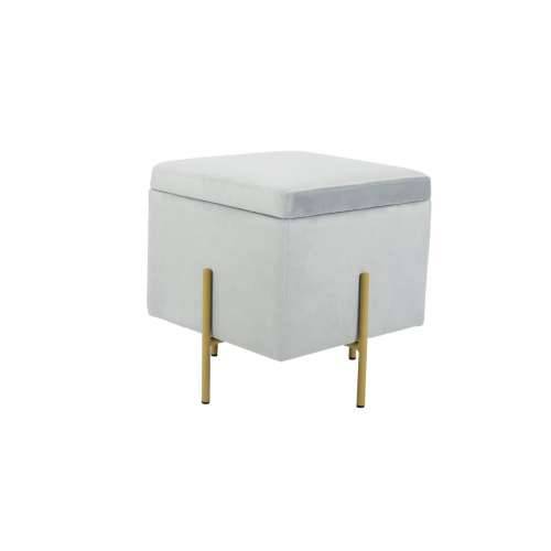 Naslonjač za Noge DKD Home Decor Siva Metal Poliester (45 x 45 x 45 cm) Cijena