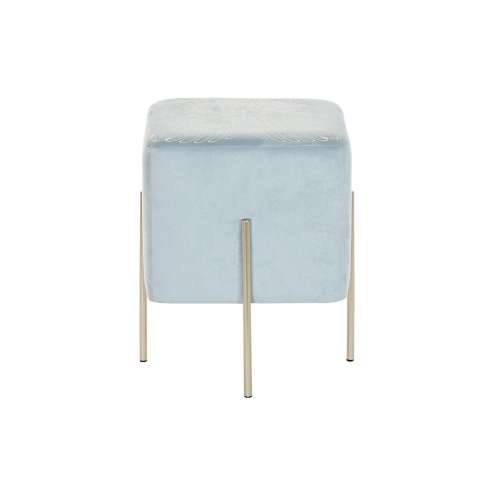 Naslonjač za Noge DKD Home Decor zlatan Metal Nebesko plava (34 x 34 x 40 cm) Cijena