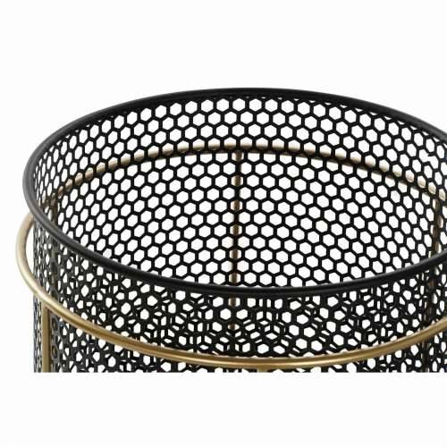 Set žardinjera DKD Home Decor Crna zlatan Metal Loft 36 x 36 x 58 cm Cijena