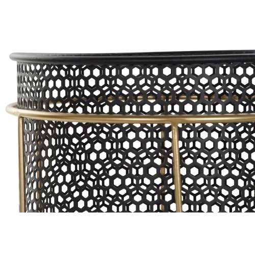 Set žardinjera DKD Home Decor Crna zlatan Metal Loft 36 x 36 x 58 cm Cijena