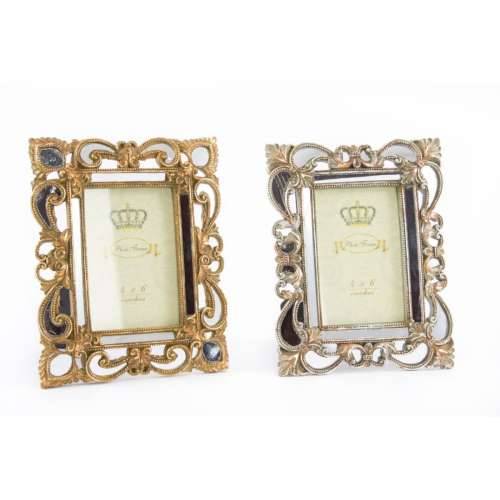 Okvir za sliku DKD Home Decor 19 x 2 x 25 cm Srebrna zlatan Smola Shabby Chic (2 kom.) Cijena
