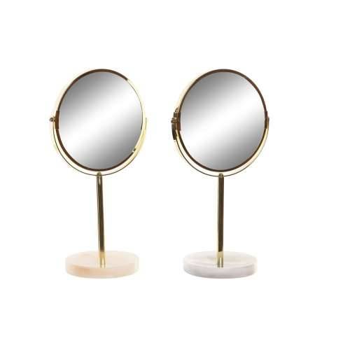 Ogledalo DKD Home Decor 18 x 13 x 35 cm Siva Bež zlatan Metal Bijela Smola Svjetlo siva (2 kom.) Cijena