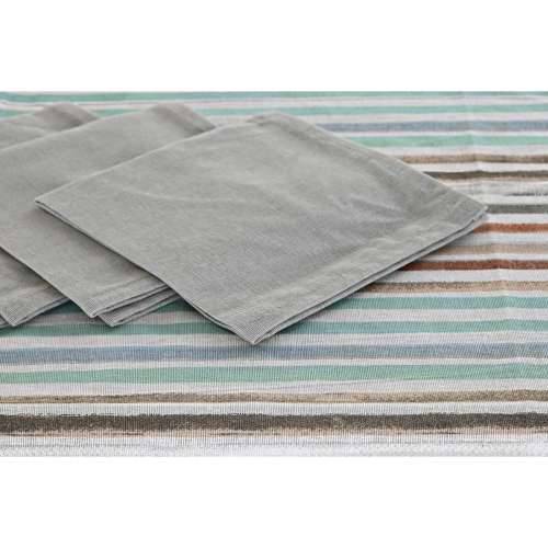 Stolnjak i salvete DKD Home Decor 2 kom. 150 x 150 x 0,5 cm Siva Nebesko plava Cijena
