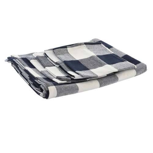 Stolnjak i salvete DKD Home Decor 150 x 150 x 0,5 cm Plava Bijela Cijena
