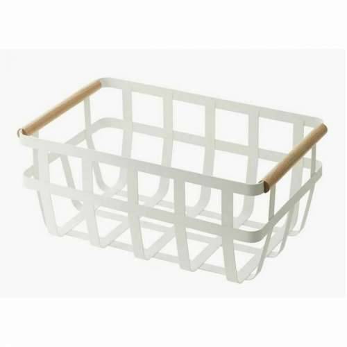 Višenamjenska Košara DKD Home Decor Bijela Prirodno Metal Borovina 36 x 22 x 15,5 cm Cijena
