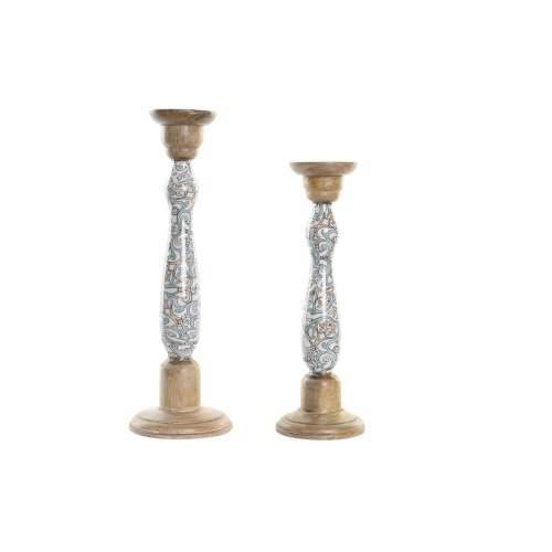 Svijećnjak DKD Home Decor Metal Drvo Manga (17 x 17 x 52,5 cm) (2 Dijelovi) Cijena