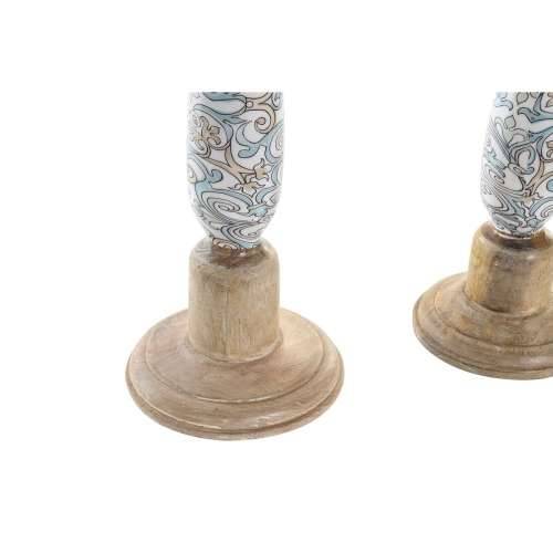 Svijećnjak DKD Home Decor Metal Drvo Manga (17 x 17 x 52,5 cm) (2 Dijelovi) Cijena