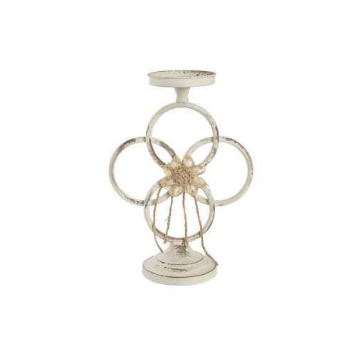 Svijećnjak DKD Home Decor 24 x 13 x 34 cm Metal Bijela Cijena