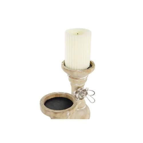 Svijećnjak DKD Home Decor Drvo (9,5 x 9,5 x 28 cm) (2 Dijelovi) Cijena