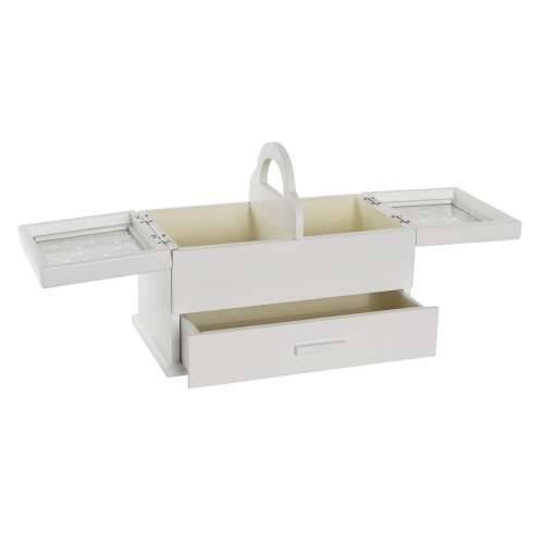 Kutija za nakit DKD Home Decor Kristal Bijela Bjelokost Drvo MDF 30 x 17 x 24 cm Cijena