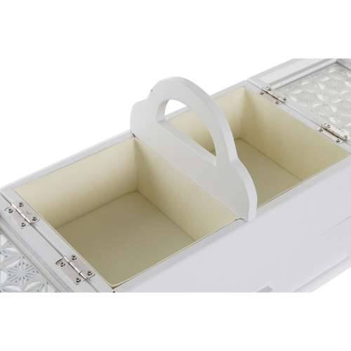 Kutija za nakit DKD Home Decor Kristal Bijela Bjelokost Drvo MDF 30 x 17 x 24 cm Cijena