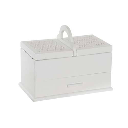 Kutija za nakit DKD Home Decor 16 x 17 x 28 cm Bijela Svetlo roza Drvo MDF Cijena