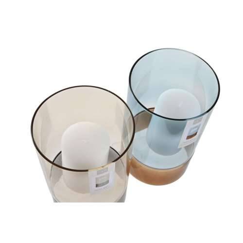 Svijećnjak DKD Home Decor Kristal Dvobojan vosak 13 x 13 x 21 cm (2 kom.) Cijena