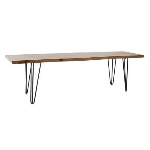 Klupa DKD Home Decor 160 x 46 x 46 cm Prirodno Crna Svijetlo smeđi Alpino Cijena