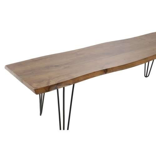 Klupa DKD Home Decor 160 x 46 x 46 cm Prirodno Crna Svijetlo smeđi Alpino Cijena