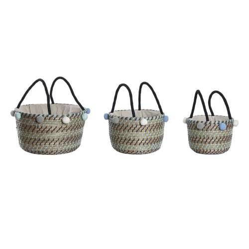 Set košara DKD Home Decor Poliester Rese 43 x 43 x 43 cm Morska trava Cijena