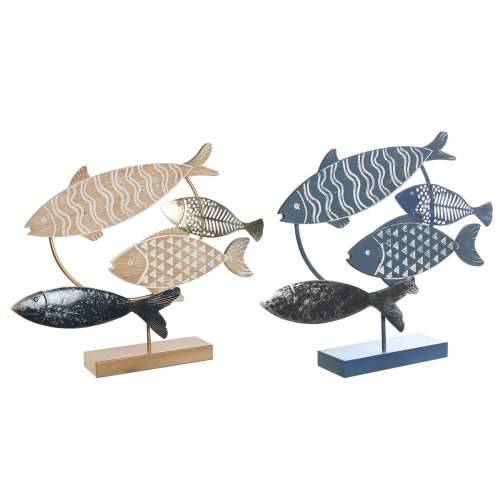 Ukrasna figura DKD Home Decor 53 x 9 x 45 cm Prirodno Plava zlatan Spirale Mediteran (2 kom.) Cijena