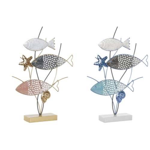 Ukrasna figura DKD Home Decor 39,5 x 8 x 55,5 cm Plava Koraljni Pisana Spirale (2 kom.) Cijena