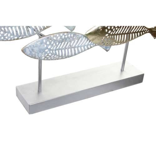 Ukrasna figura DKD Home Decor 65,4 x 9 x 39,5 cm Srebrna Plava zlatan Spirale Mediteran (2 kom.) Cijena