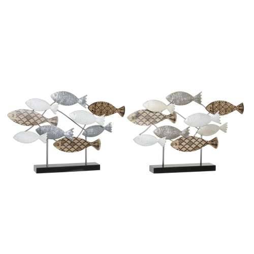 Ukrasna figura DKD Home Decor 65,4 x 9,5 x 43 cm Crna Plava Smeđa Spirale (2 kom.) Cijena