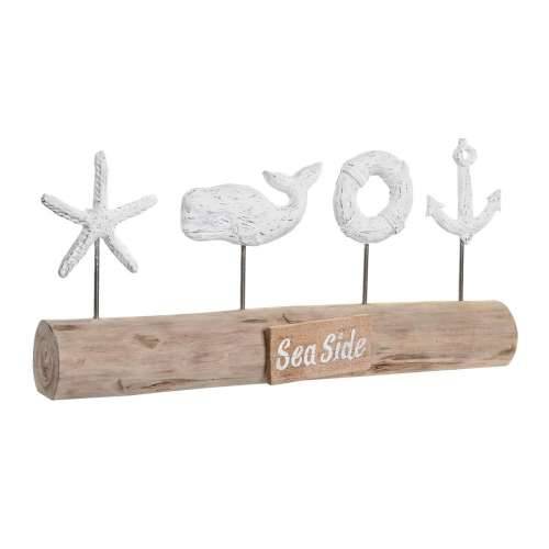 Ukrasna figura DKD Home Decor Premaz u shabby stilu Smeđa Bijela Smola Drvo Manga Kit (57 x 10 x 28 cm) Cijena