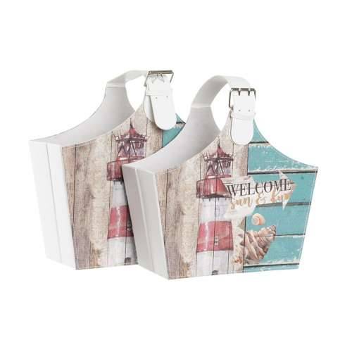 Stalak za časopise DKD Home Decor 40 x 18 x 41 cm Pisana Karton Mediteran (2 kom.) Cijena