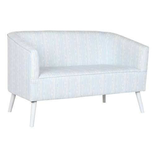 Kauč DKD Home Decor Plava Bijela Nebesko plava Metal Crte Mediteran 130 x 68 x 78 cm Cijena