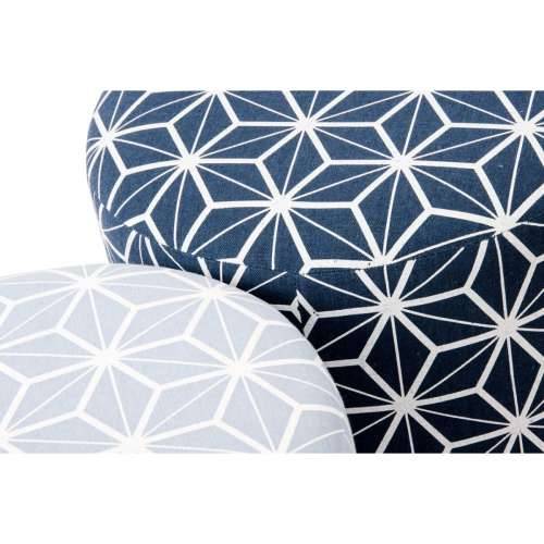 Naslonjač za Noge DKD Home Decor 31 x 31 x 33 cm Plava Nebesko plava Borovina geometrijski Mediteran (2 kom.) Cijena
