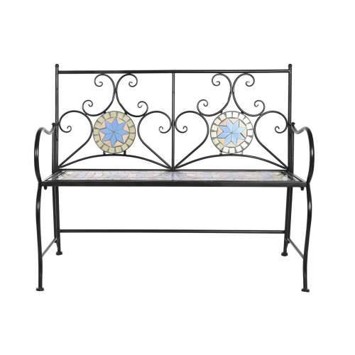 Klupa DKD Home Decor Crna Pisana Mozaik 111 x 54 x 88 cm Cijena