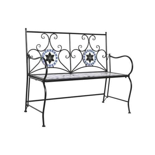 Klupa DKD Home Decor Keramika Mozaik Crna Metal Pisana (111 x 54 x 88 cm) Cijena