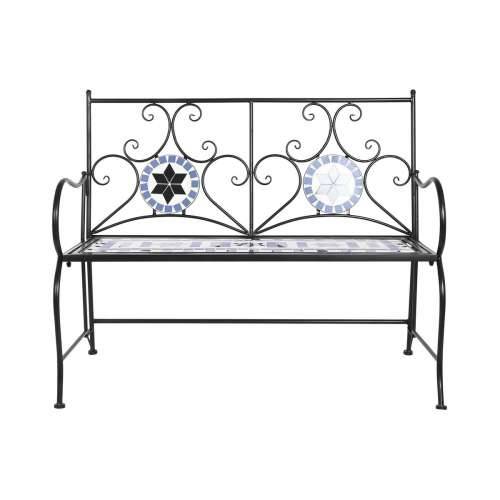 Klupa DKD Home Decor Keramika Mozaik Crna Metal Pisana (111 x 54 x 88 cm) Cijena